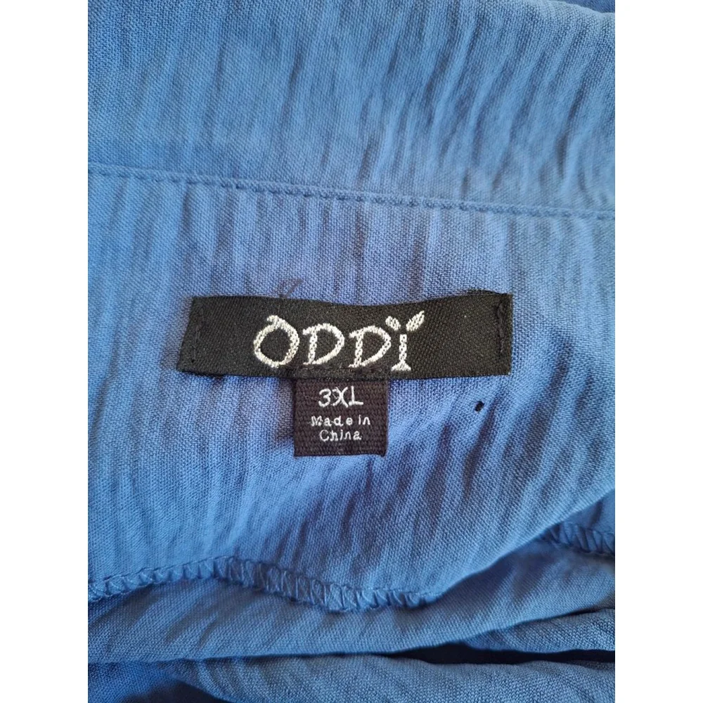 Women's ODDY Blue Blouse 3XL baloon sleeves - Picture 3 of 4
